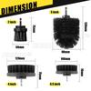4PCS Drill Brush Cleaner Kit Power Scrubber Electric Brushes Drill Attachment Kit Power Scrub Brush for Cleaning Pool Car