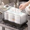 Plastic Tissue Box Built-in Spring Automatic Lifting Napkin Dispenser Box Visible Large Capacity Paper Box Container Living Room