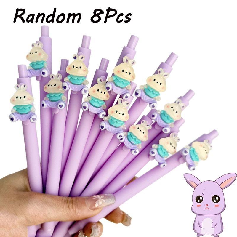 

10pcs Cute Cartoon Neutral Pen Student Cute Boutique Writing Waterbased Pen Stationery Student School Office Supplies Random style 10Pcs
