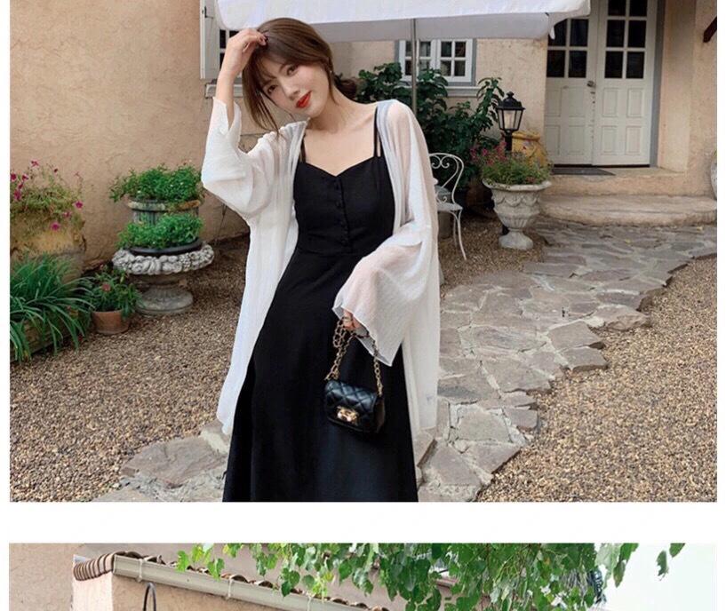 Women's Summer Chiffon Sunscreen Cardigan - Mid-Length, Loose Beach Shawl