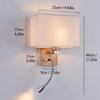 85-265V LED Wall Lamp with Rotary Switch Wall Lantern Fixture Nordic Style Sconce  Reading Nook