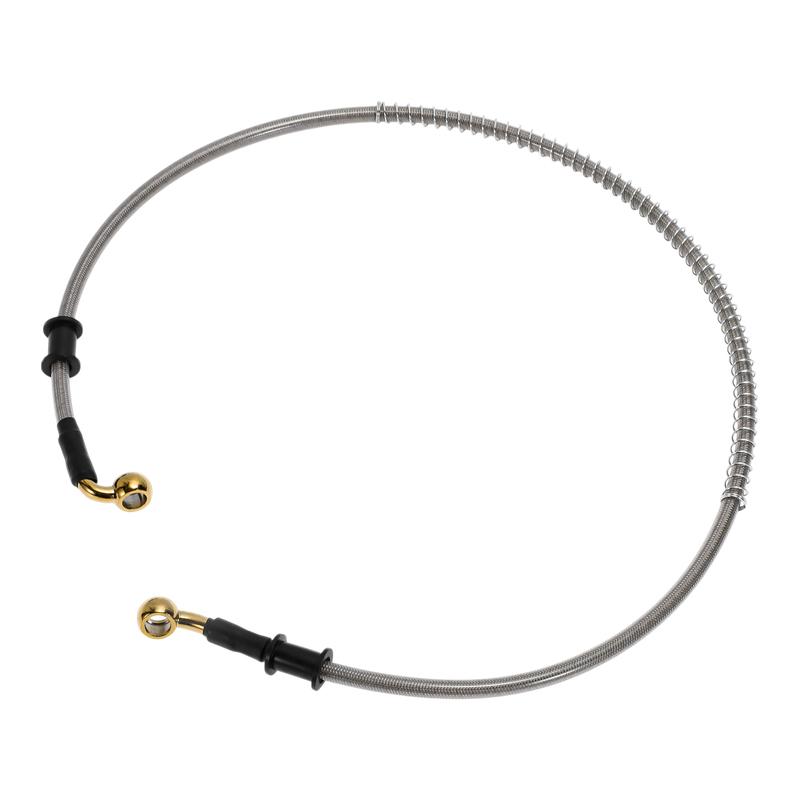 Motoforti 90cm Motorcycle Brake Clutch Oil Hose Line Silver Tone