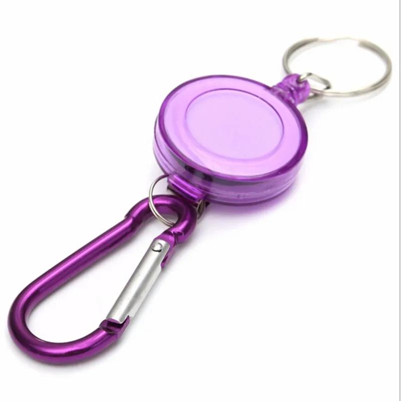 

2026 1pc Retractable Pull Badge Reel ID Lanyard Name Tag Card Badge Holder Reels ABS Plastic Key Ring Chain Clips