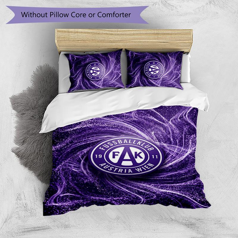 Austria Wien FC Printed 3PCS Bedding Set Breathable Duvet Cover with Pillowcases Decorative Bed Linen for Bedroom Home