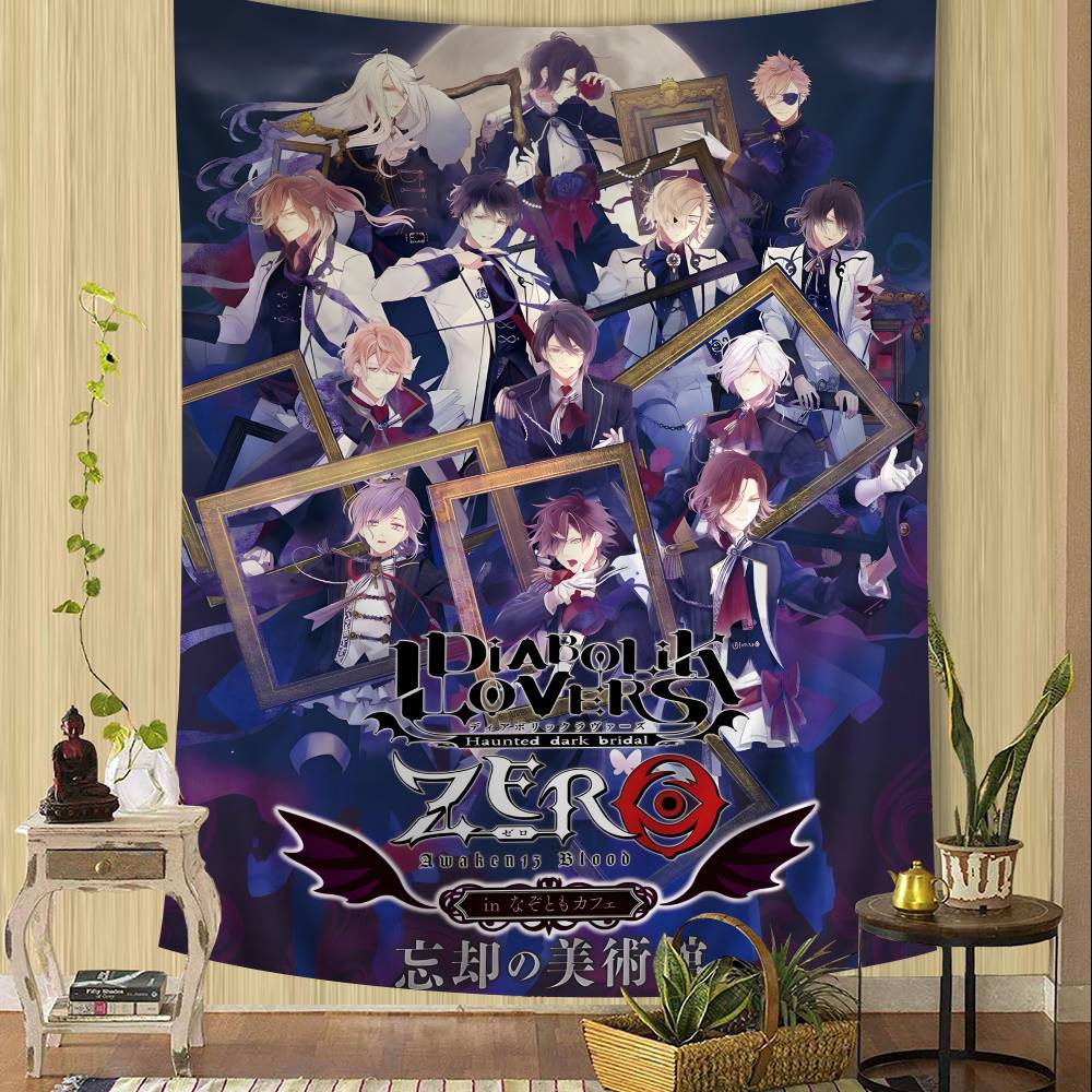 Video Game DDiabolik LLovers Colorful Tapestry Wall Hanging Hanging Tarot Hippie Wall Rugs Dorm Art Home Decor