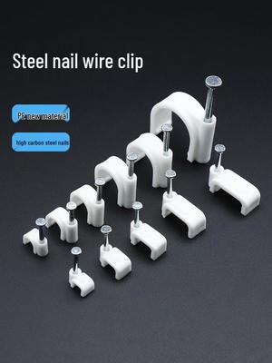 Oceľové a plastové klipy na káble pre vodiče a sieťové káble