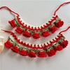 Patchwork Knitted Pet Collar Orchid Bell Flower Pet Drool Scarf Pet Fashion Pet Drool Bib Cats