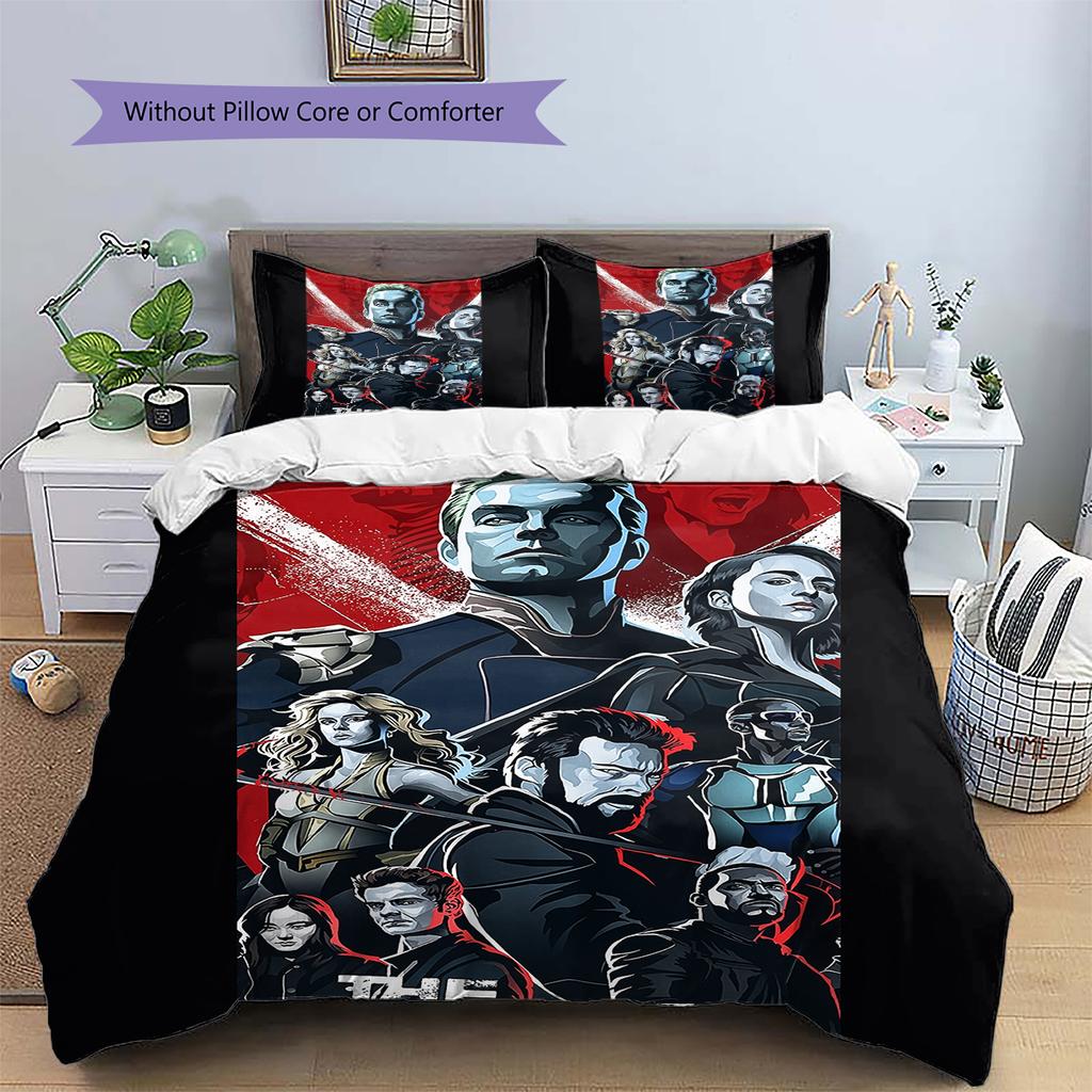 The Boys Muster Bettwäsche Heimdekoration Geburtstagsgeschenk (1 Bettbezug + 2 Kissenbezüge, ohne Füllung)