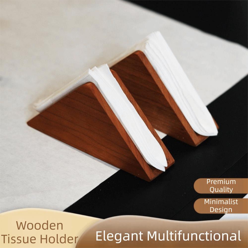 Non-slip Bottom Wooden Tissue Holder Elegant Wood Tissue Dispenser  Hotels