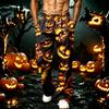 Men's Loose Fit Wide Leg Joggers with Pockets - Printed Casual Sweatpants for Sports and Daily Wear