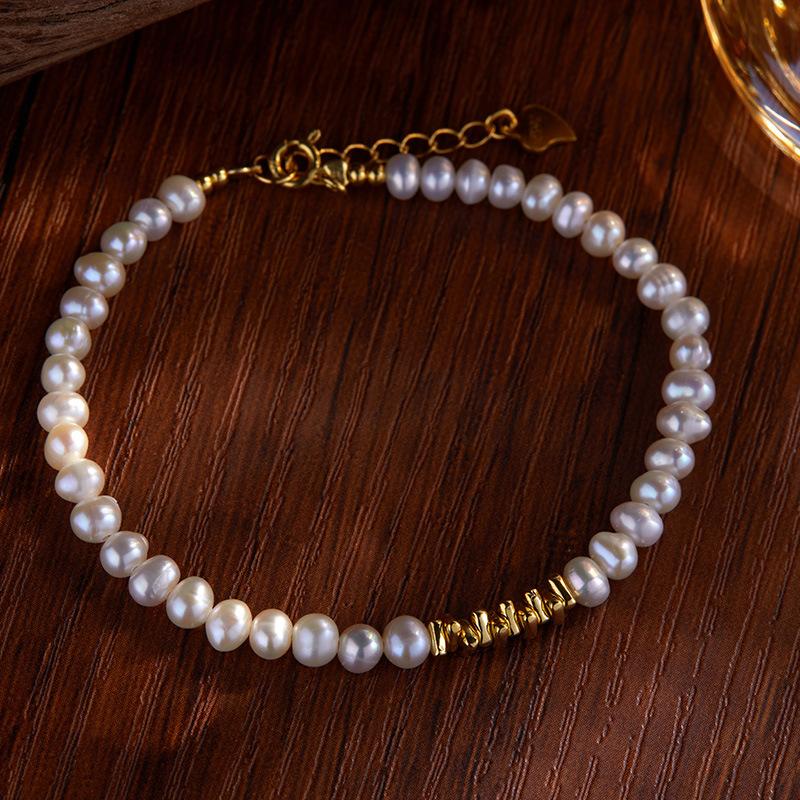 Colier cu pandantiv din argint sterling S925 cu perlă naturală de apă dulce, design de înaltă calitate pentru femei, pandantiv din argint fragmentat de nișă, lanț pentru claviculă