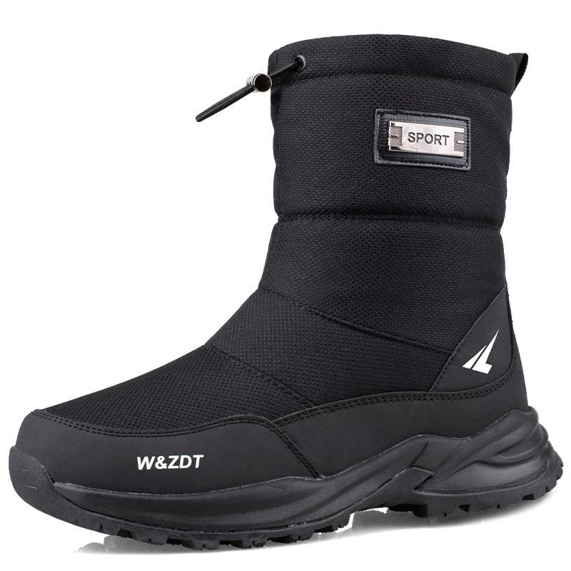 Thickened Snow Boots Antiskid Waterproof Casual Winter Cotton Shoes Plush Warm Men Short Boots Outdoor Work
