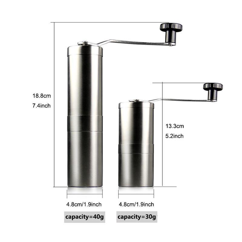 Manual Coffee Grinder Coffee Bean Grinding Stainless Steel Ceramic Mechanism Adjustable Burr Coffee Grinder Mill Coffee Tools