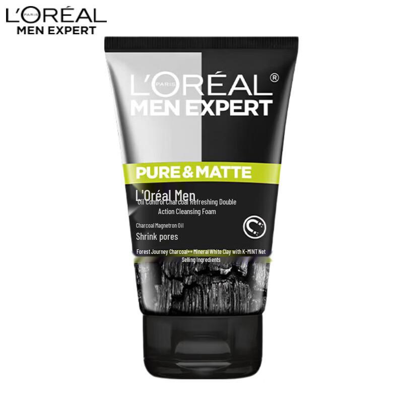 

L Oreal Men Expert Hydra Energetic Oil Control Charcoal Cleanser 100ml