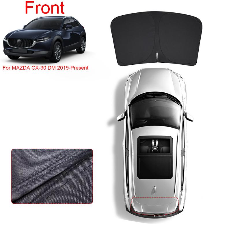 Car Black Window Privacy Sunshade For MAZDA CX-30 DM 2019-Present Auto Anti-UV Heat Insulation Protect Cover Interior Accessory