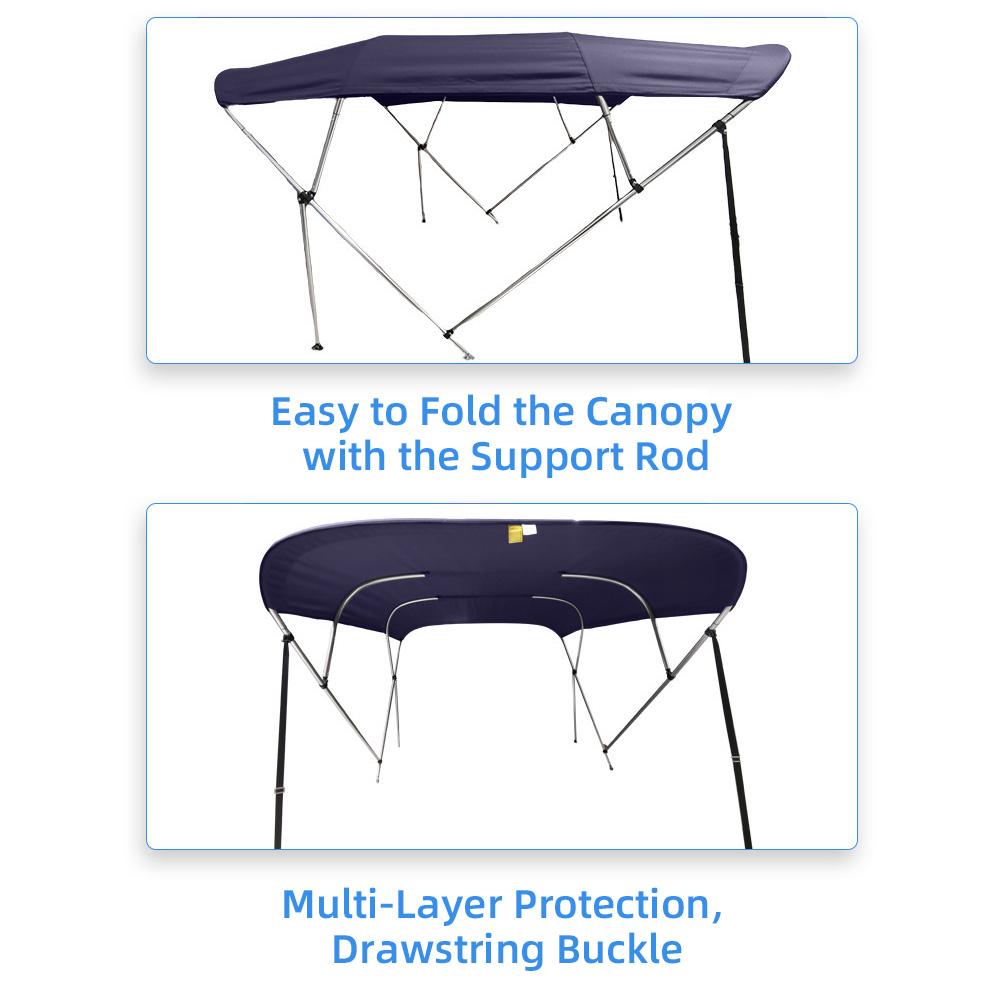 Boat Sun Shade Canopy Perfect for Width of 1-1.4 Meters Yachts Rubber Boats Fishing Boats 600D