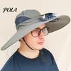 Cooling Fan Sun Hat For All-day Wear Wide-Brimmed Outdoor with Dual-Power Design With Solar Charging USB Hiking Cycling Fishing Panel Hot Summers