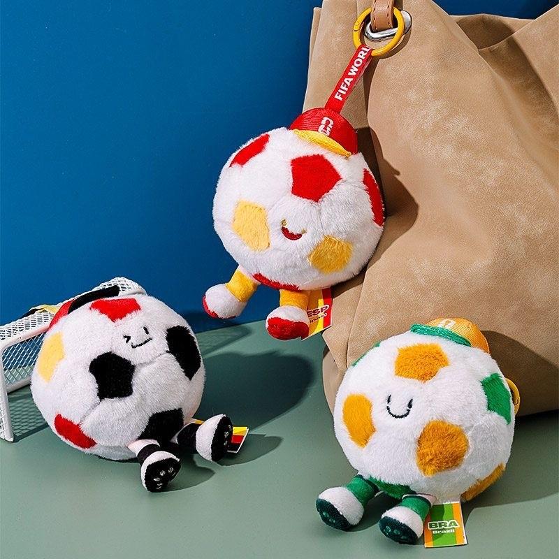 Globaler Fußballpokal Maskottchen Plüschtier mit Polyesterfaser für Kinder und Sammler