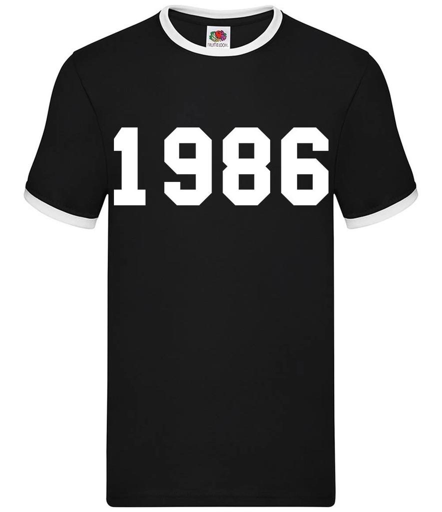 1986 College - Mens Ringer - 40th Birthday Gift 40 Present Gift Funny