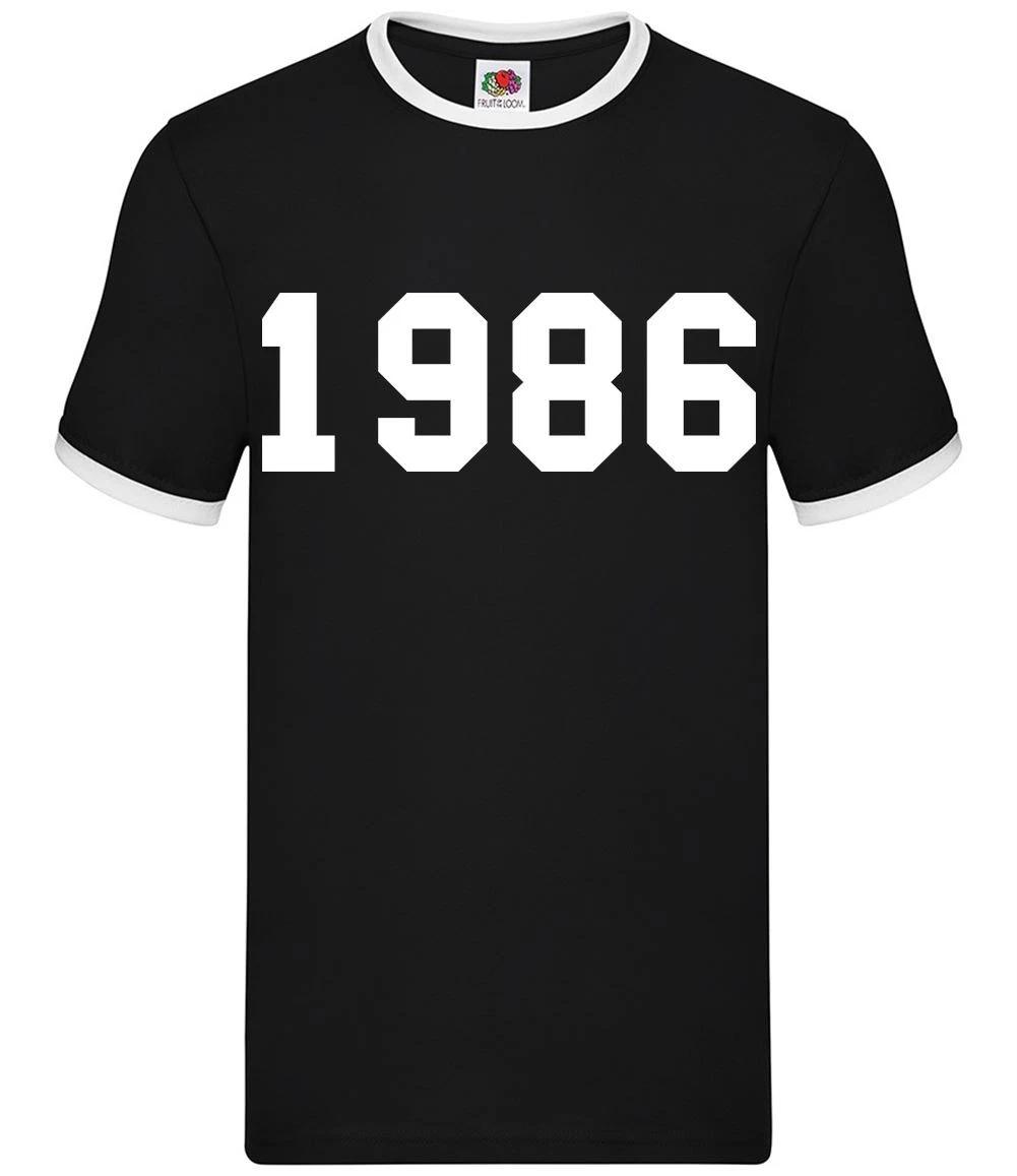 1986 College - Mens Ringer - 40th Birthday Gift 40 Present Gift Funny S