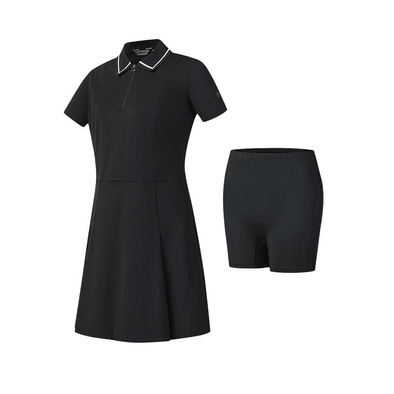 Fila Golf Series Simple Classic Sports Golf Versatile Comfortable Short Sleeve Dress With Shorts Women Dresses A11W625313FBK