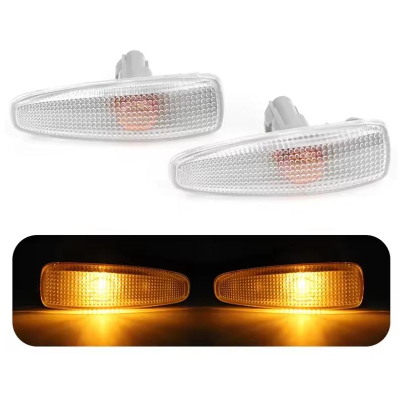 Pack of 2 Universal ABS Side Marker Lights 12V LED Turn Signal Lamps for Compact Vehicles 8351A001 8351A039 90672SNB003