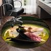 Wicked Printed Round Rug Carpet Chair Rug Area Rug Entryway Doormats,for Office Chair Living Room Bedroom Kitchen Room.