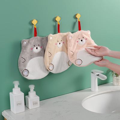 Cartoon Wall-mounted Children's Towel Rubbing Hand Towel Kitchen Coral Fleece Absorbent Hand Towel