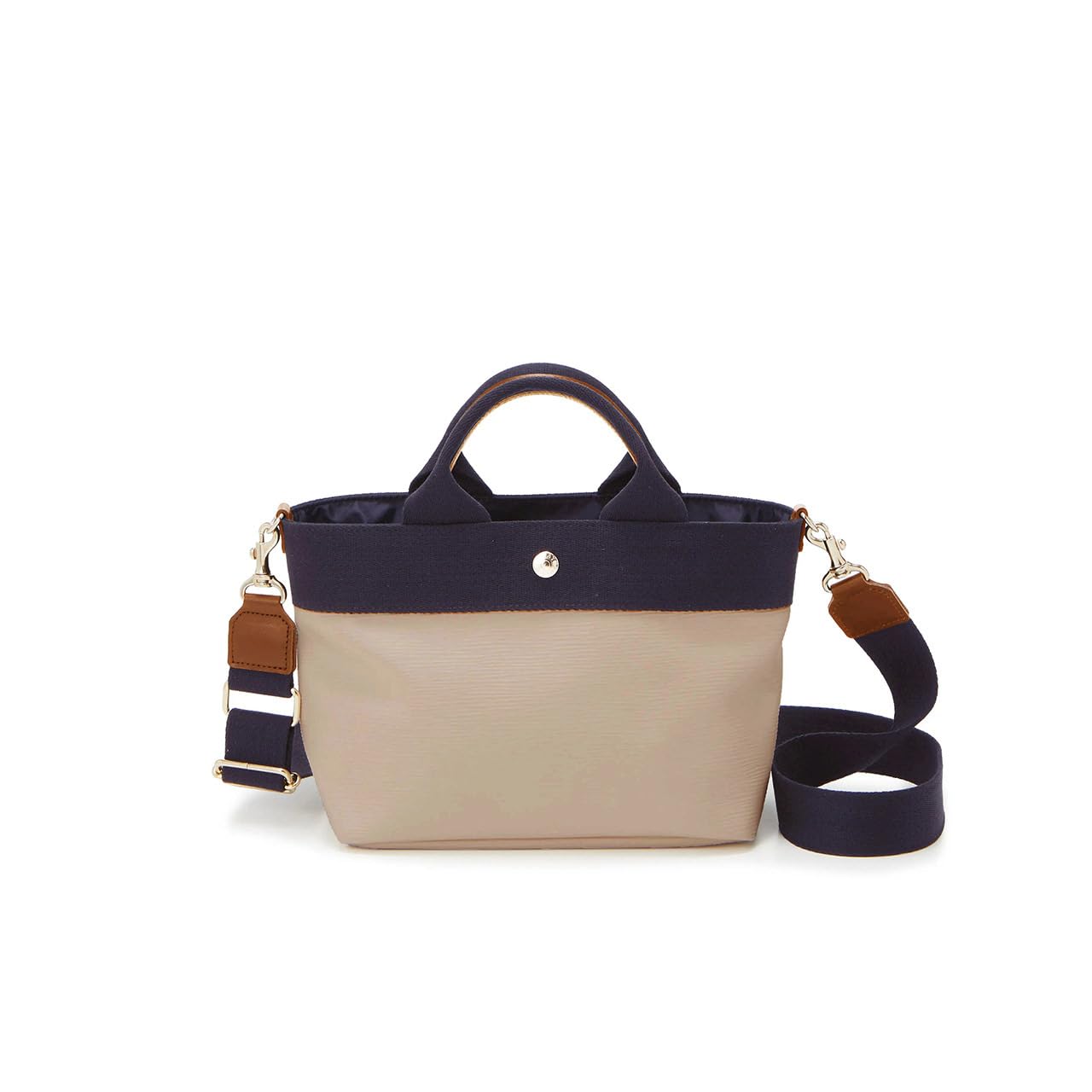 RIPPLE Zippered Shoulder Greige [BREATH TOPKAPI] Bag, Small,