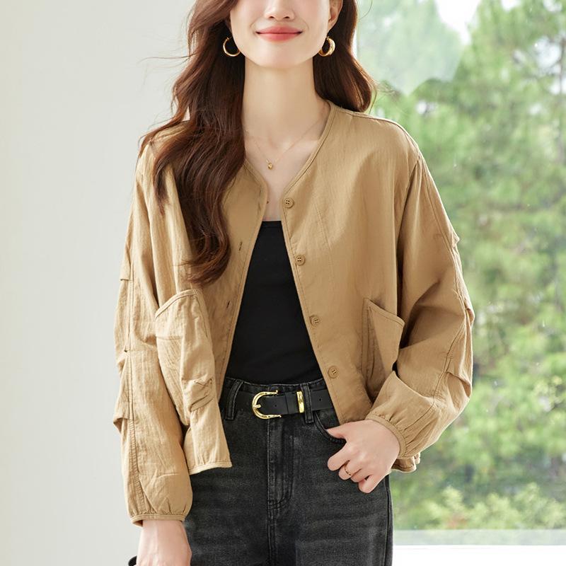 Women's new coat design sense simple loose versatile fashion niche short coat
