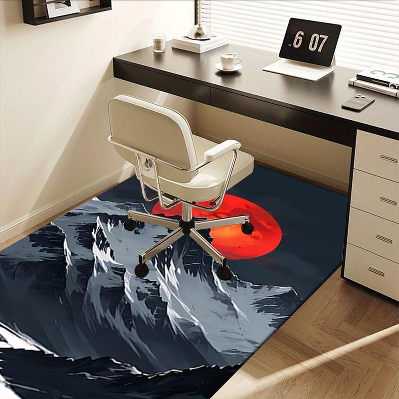 Japanese Style Office Carpet Chair Mat Large Size Desk Pad for Home Decor, Sofa Rug, Office Flooring Gift, Suitable for Bedroom, Living Room