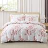 Sage Green Floral Duvet Cover Twin Queen 2/3 Pieces Flower Plum Blossom Bedding Set Reversible Botanical Branch Comforter Cover