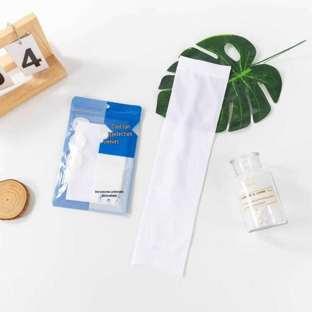 Armstulpen aus Eisseide für Sommerradfahren: Sonnenschutz & Kühlung, Einfarbig