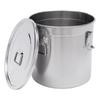 33L Airtight Rice Bucket Canister Food Storage Container 304 Stainless Steel Flat Bucket Bottom for Storing Rice, Flour, Cereals