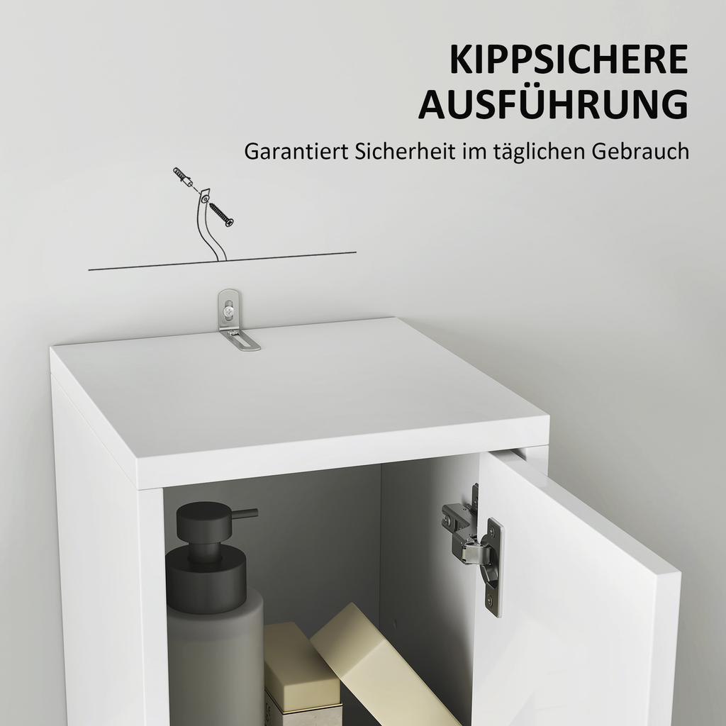 Mobile da Bagno Stretto Alto 178 cm - Bianco