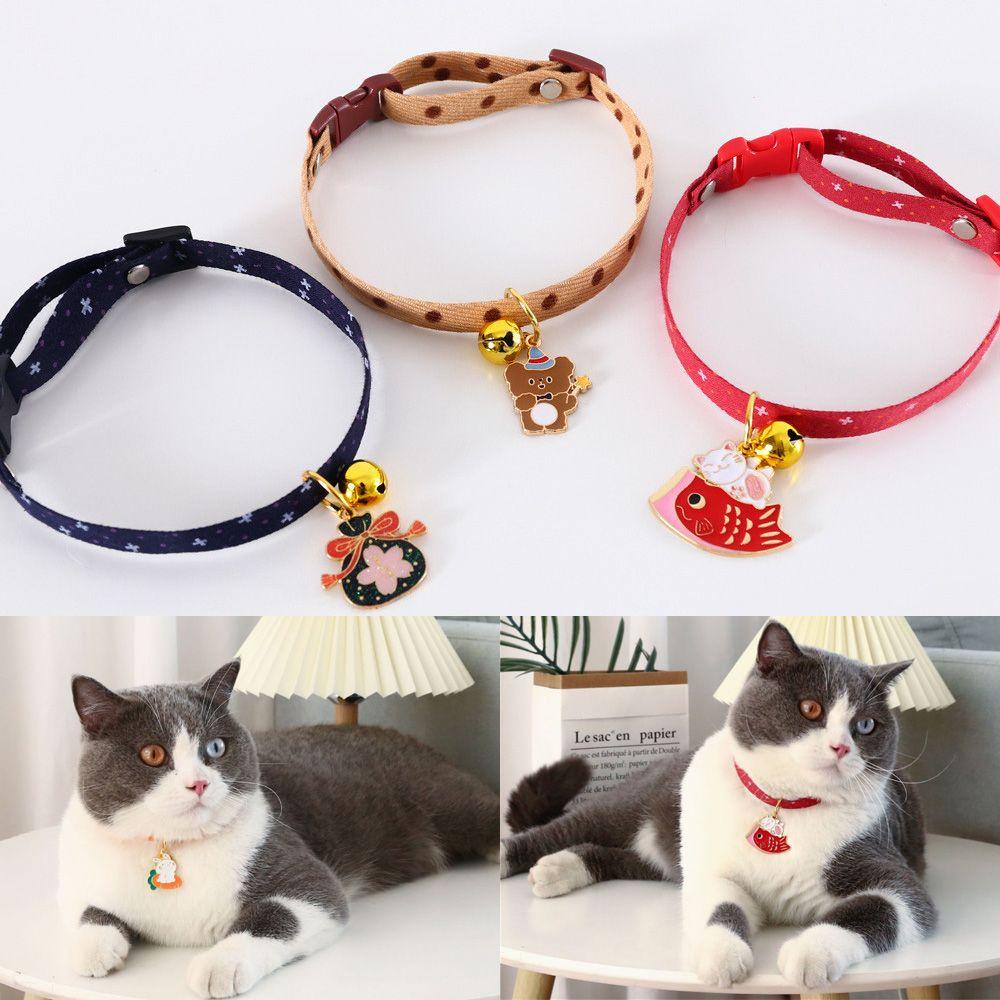 

Cat Accessories Fish Bell Pendant Pet Supplies Kitten Necklace Dog Collar Lucky bag Cat Collars 4
