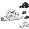 Graffiti Printed Unisex Baseball Cap Cotton Adjustable Size Summer Hat Trendy Embroidered Logo