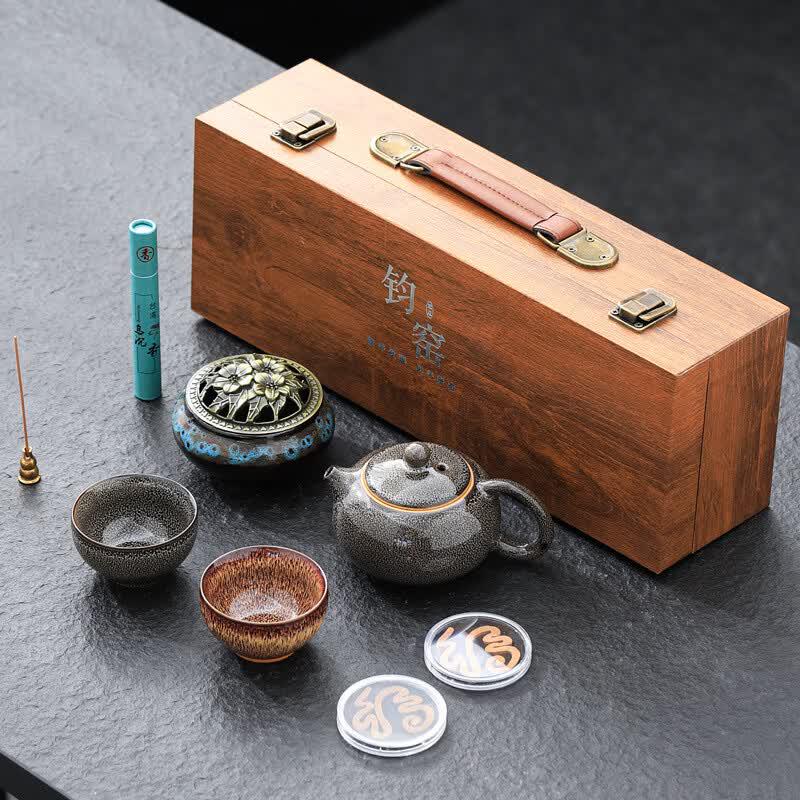 Chaxun Kiln Glazed Ceramic Kung Fu Tea Set