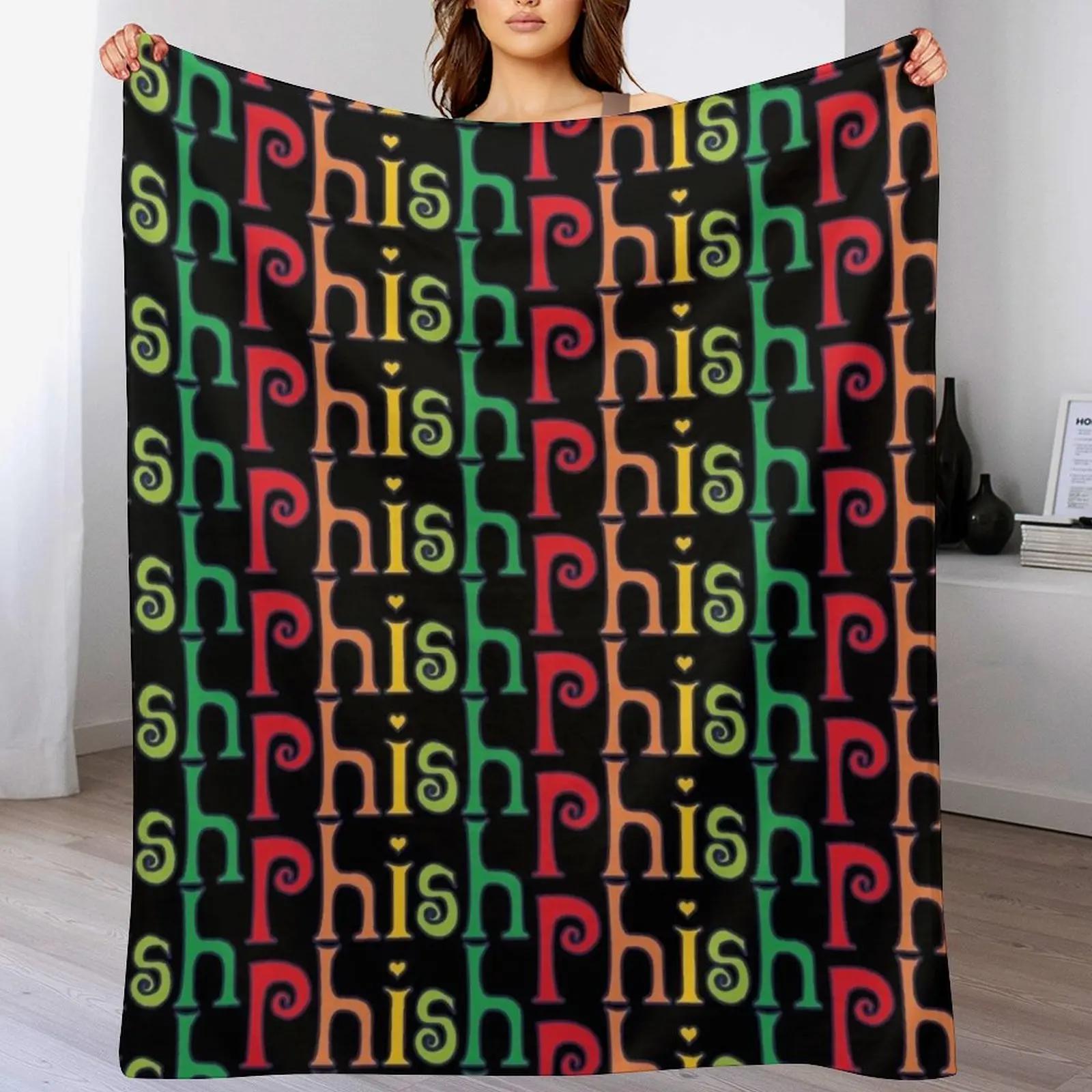 Phish - Color Throw Blanket Cozy Warm Blanket for Bed Room Decor Size: 75*100cm, Weight: 230 GSM