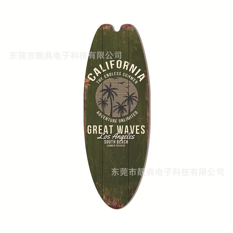 Summer Beach Ocean Themed Casual Decor Surfboard Wooden Bar Home Walls Vintage Decorated Wooden Boards