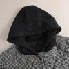 Women's Fall and Winter Loose Casual Hooded Warm Jacket Spring Long-sleeved Short Plaid Jacket