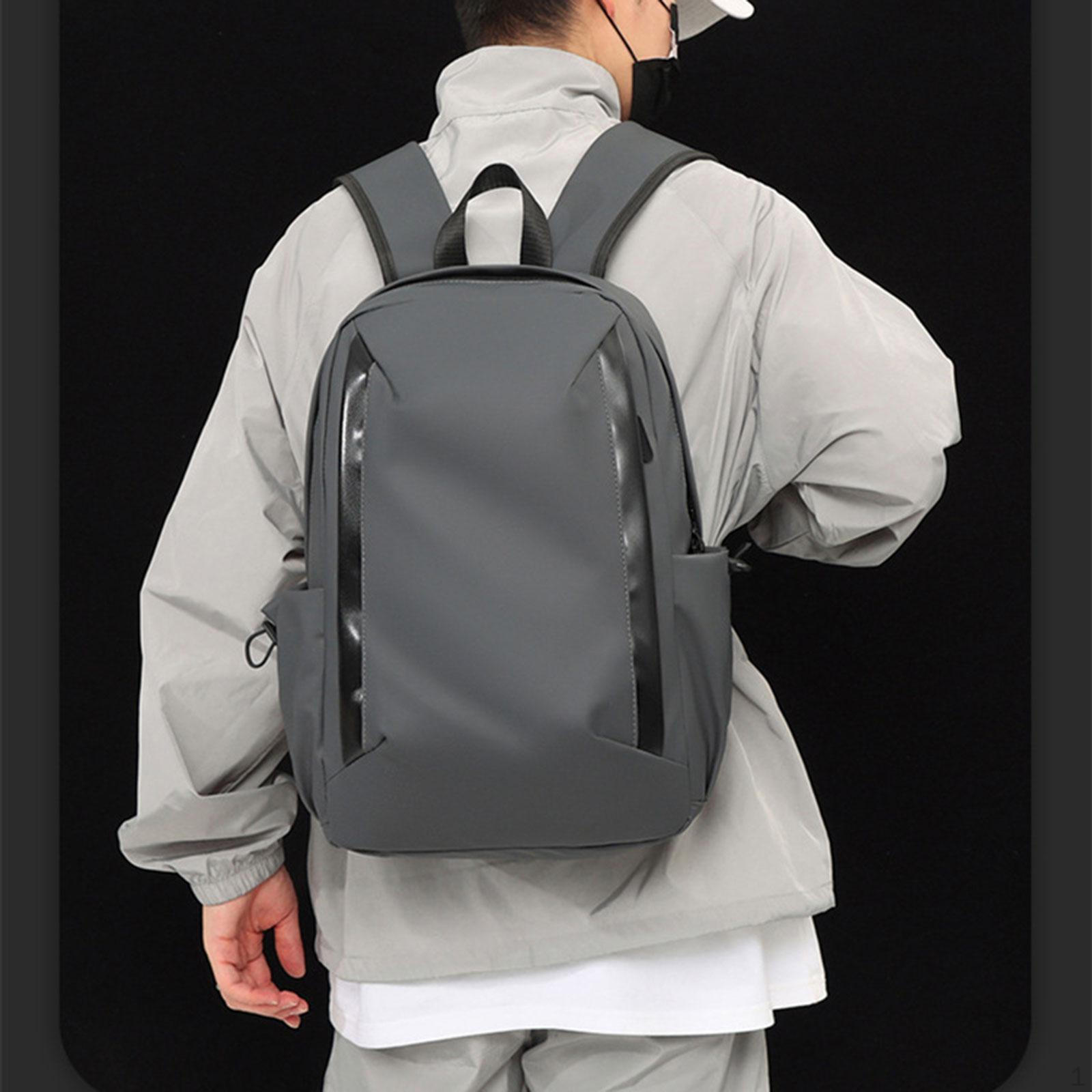 

Рюкзак для ноутбука с регулируемым ремнем для мужчин, для путешествий на работу и ночевок в походе серый