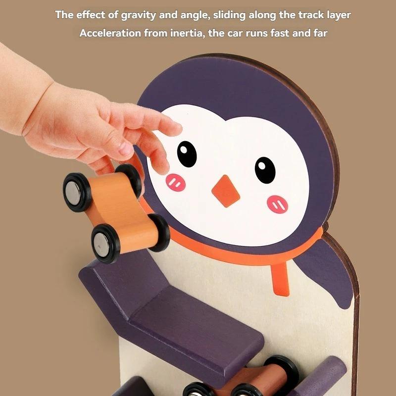 Kids Glide Car Track Toy – Inertia-Powered Racing Set with Multiple Cars, Educational STEM Toy for Toddlers Christmas Gifts