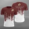 Men American Football 3D Print Sports T-shirt Red White Gradient Drip Paint Graphic Short Sleeve Quick Dry Breathable Fan Jersey Tops