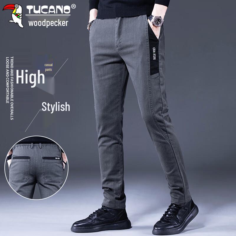 

TUCANO Men s Straight Fit Elastic Casual Pants 32