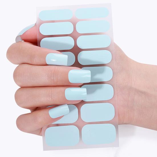 Teilgehärtete Gel-Nagelstreifen mit Feile Einfach aufzutragen Entfernen UV-LED-Licht Erforderlich Klebender Nagelaufkleber Maniküre zu Hause DIY-Nagellack-Wrap