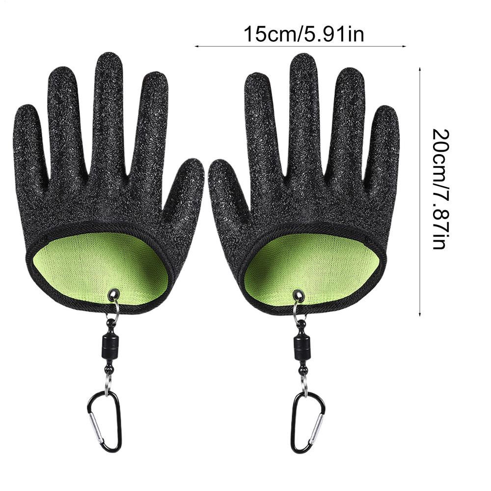 Fishing Catching Gloves Magnet Release Anti-slip Protect Hand From Puncture Scrapes Waterproof Fishing Gloves outdoor supplies