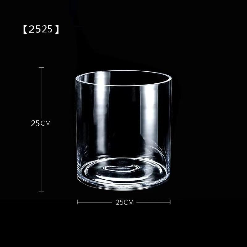 Transparent Glass Flower Vase & Hydroponic Container - Floor Ornament