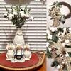 Künstlicher Baumwollstrauß, Weihnachtsgeschenk, Blumenarrangement und Blumenprodukte, ewiger Blumenstrauß als Weihnachtsdekoration für zu Hause