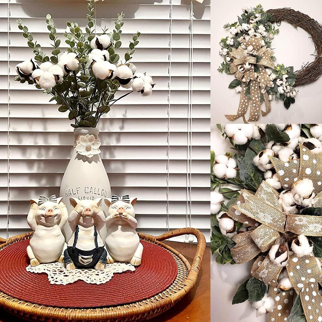 Künstlicher Baumwollstrauß, Weihnachtsgeschenk, Blumenarrangement und Blumenprodukte, ewiger Blumenstrauß als Weihnachtsdekoration für zu Hause